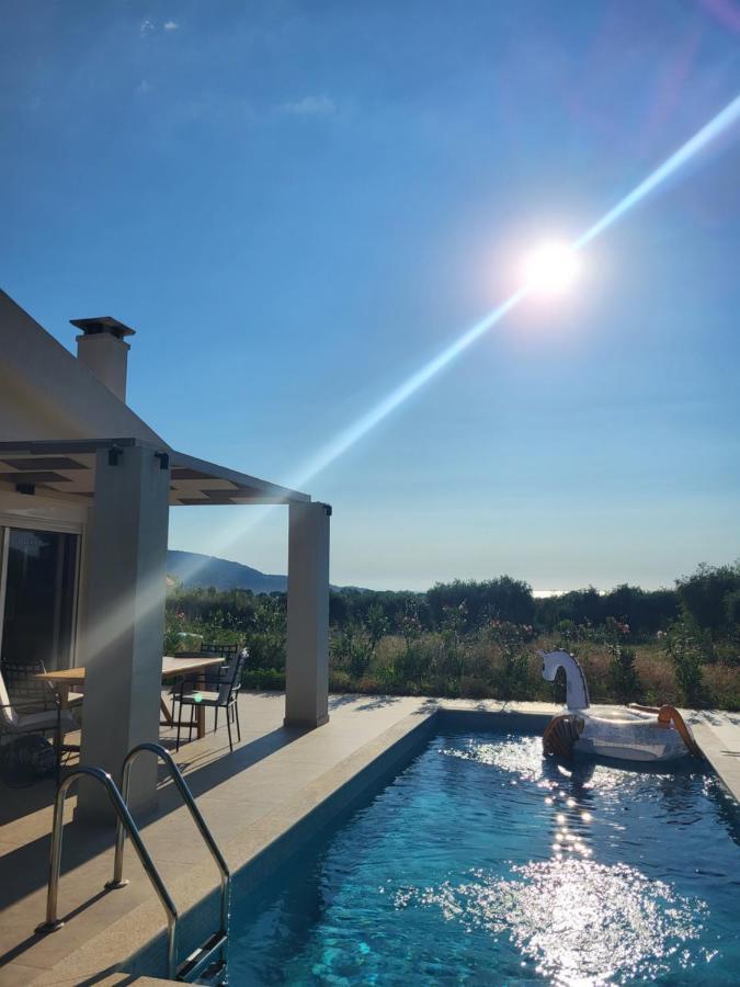 Casa O' - Neues Ferienhaus mit großer Terrasse und privatem Swimmingpool Skala Potamia (Thasos) Exterior foto