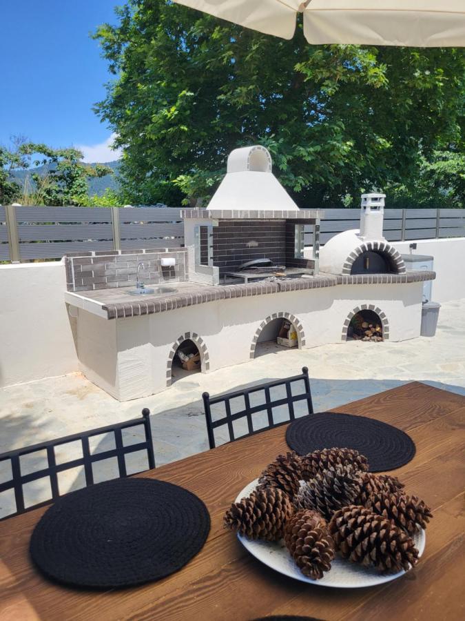 Casa O' - Neues Ferienhaus mit großer Terrasse und privatem Swimmingpool Skala Potamia (Thasos) Exterior foto